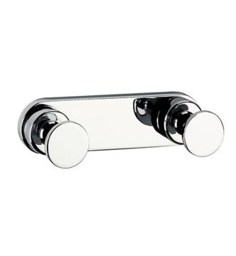 double Clothing- and towel hook Techno chrome