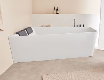 Acryl hoekbad Trento Angolo 178x130cm glanzend wit Links