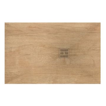 Custom made resin shower tray Slim Wood