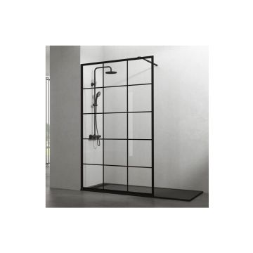 Shower Enclosure Vintage 110x195cm matt black raster