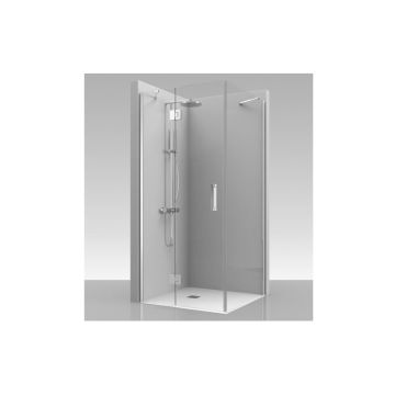 Revolving door with fixed wall and fixed side panel Tedy