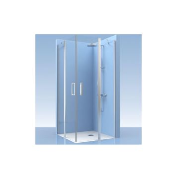  Corner-entry shower enclosure with revolving doors Padel