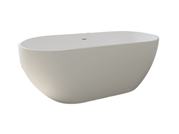 Vrijstaand composiet ligbad Rondo 170x80cm mat wit 