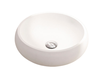Composiet opbouw waskom Rondo Ø36cm mat wit