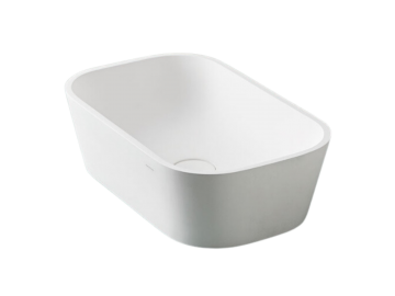Solid Surface wash bowl surface-mounted Rusty 50x31cm matt white