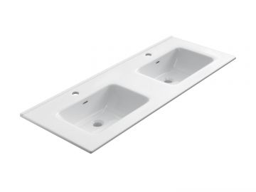 ceramic washbasin Milan, 141x46cm white