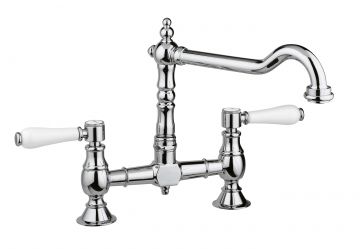 two hole kitchen faucet Old Fashion chrome