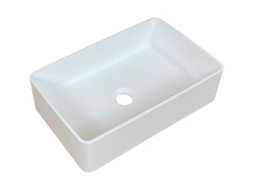 Solid Surface opbouw waskom Toledo 45x28cm mat wit