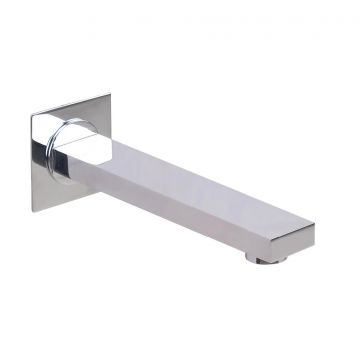 designer bath spout Cube 19cm chrome