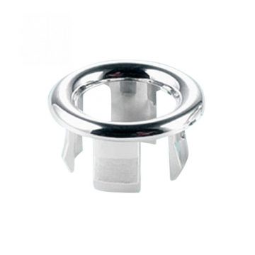 washbasin overflow rosette round chrome