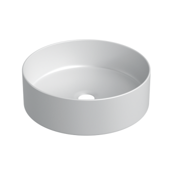 ceramic round surface-mounted wash bowl Cylindrico ø36cm matt white