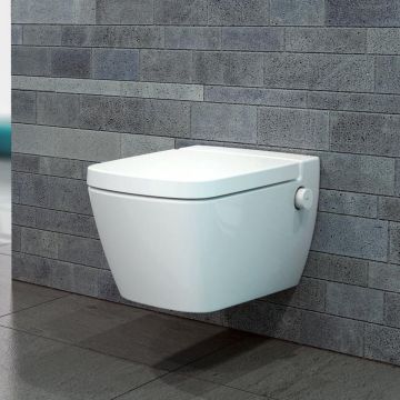 shower WC wall-hung toilet with showerfunction and soft closing toilet seating