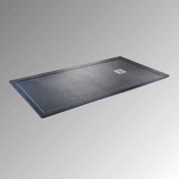 Composiet douchebak met rand Stone 90x170 antraciet structuur granito