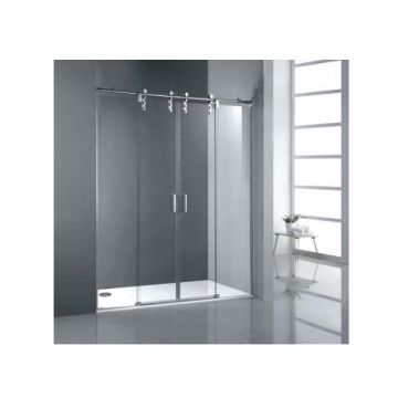 designer shower wall Poseidon with 2 sliding doors