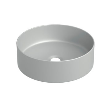 ceramic round surface-mounted wash bowl Cylindrico ø36cm mat Gray