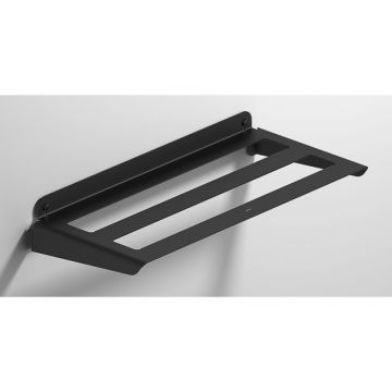 towel rack Aluminium black 60x27.5 cm