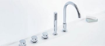 5-part bath faucet Cali for bath edge chrome