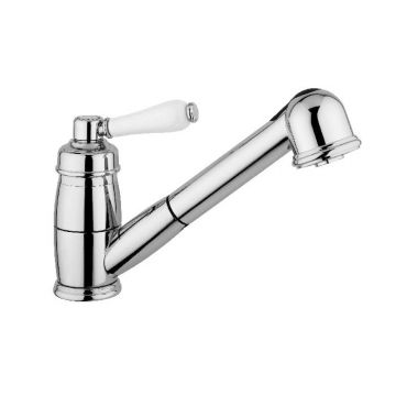 kitchen faucet Hermitage chrome-gold with extendable hand shower