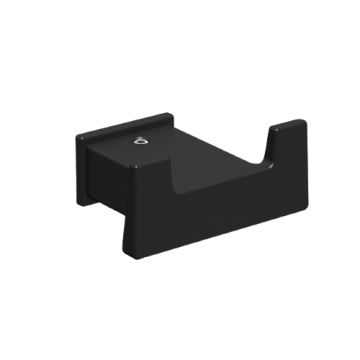 double Clothing- and towel hook Cube black