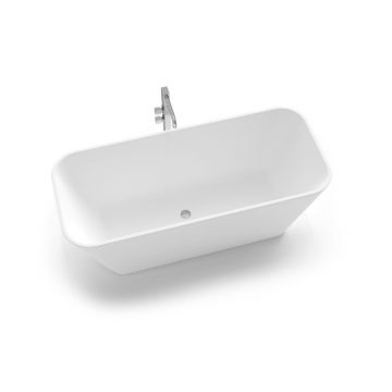 free standing bathtub Heron 70x165cm white Solid Surface