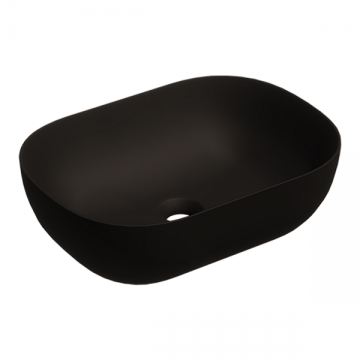 ceramic oval surface-mounted wash bowl Oval mini 46x33cm black
