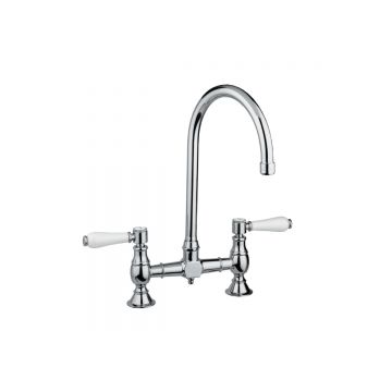 two hole kitchen faucet Old Fashion chrome