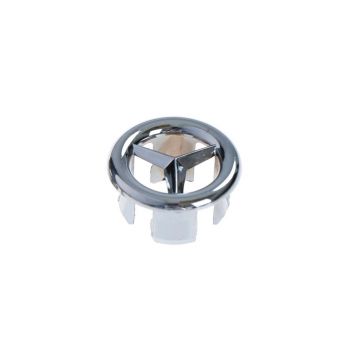 washbasin overflow rosette round ster chrome