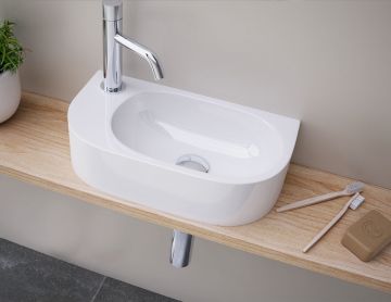 Keramische Fontein Petit - links - 40x22cm wit 