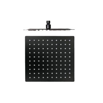 overhead shower Slim 25x25cm matt black