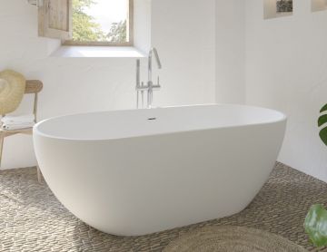 Composiet ligbad Rondo 170x80cm mat wit 