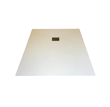 Composite shower tray Solid Eco 90x90cm white structure even
