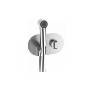 Thermostatic bidetshower including hose 120 cm and faucet chrome