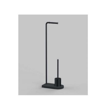 positioning Toilet paper holder Nomad matt black with toilet brushset