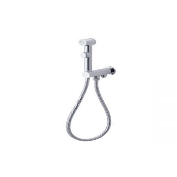 bidetshowerset with double wateroutlet and shower hose 90 cm  
