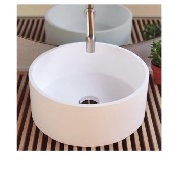 Solid Surface wash bowl surface-mounted Luciano ø40cm matt white