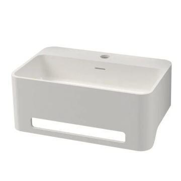 washbasin York 50x31cm Solid Surface white mat