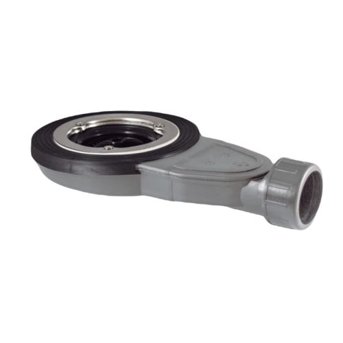 Extra flat shower tray siphon Slim build in height with sieve for hole diameter 90mm