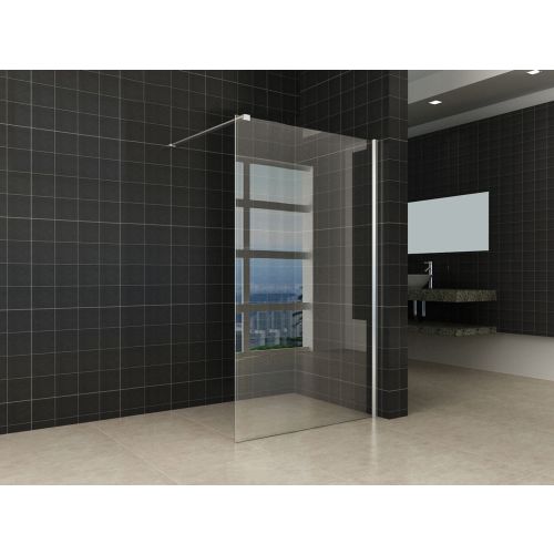 Vaste douchewand Luna 120x200cm Helder Glas Chroom