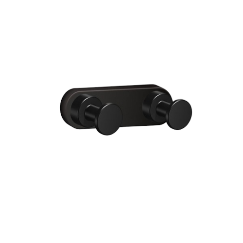 double Clothing- and towel hook Techno matt black