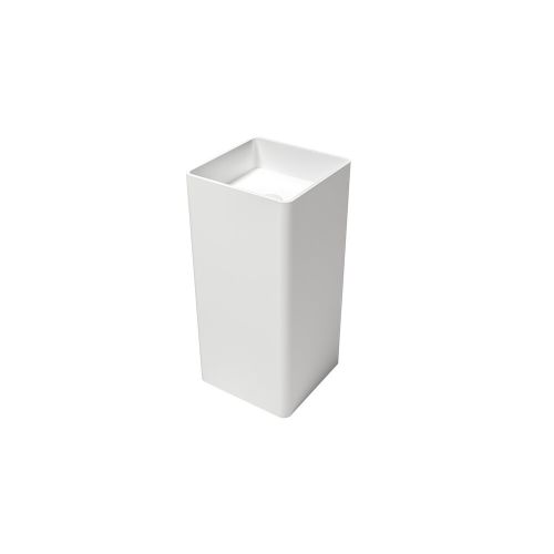 Vrijstaand Solid Surface wastafel Ember 40x40x85cm (lxdxh) - zonder kraangat