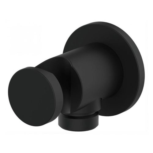 wall connection for shower hose matt black with hand shower Holder