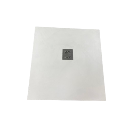 DOUCHEBAK COMPOSIET SOLID ECO 80.5X80.5 EGAAL LICHTGRIJS RAL7035