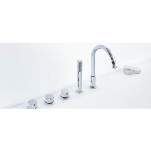 5-part bath faucet Cali for bath edge chrome