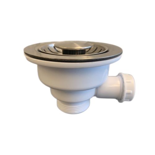 Luxury stainless steel Basket plug with clicksystem for kitchen sink