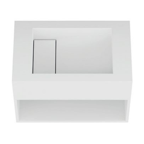 Solid Surface Wastafel Umbriel middle 50x31cm mat wit