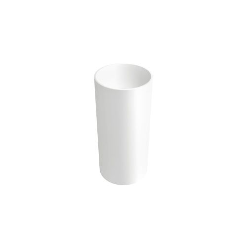 Vrijstaand Solid Surface wastafel Sunshine ø40x85cm mat wit - zonder kraangat