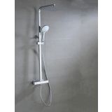 rain showerset Cuadro with hand shower and mixing faucet chrome