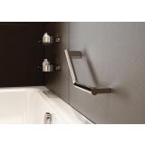 designer bath handlebar Lux curved chrome