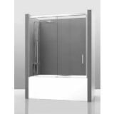 2-part bath screen with sliding door Cosmo
