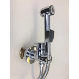 Bidetshower or toiletshower ABS chromed with single lever faucet chrome